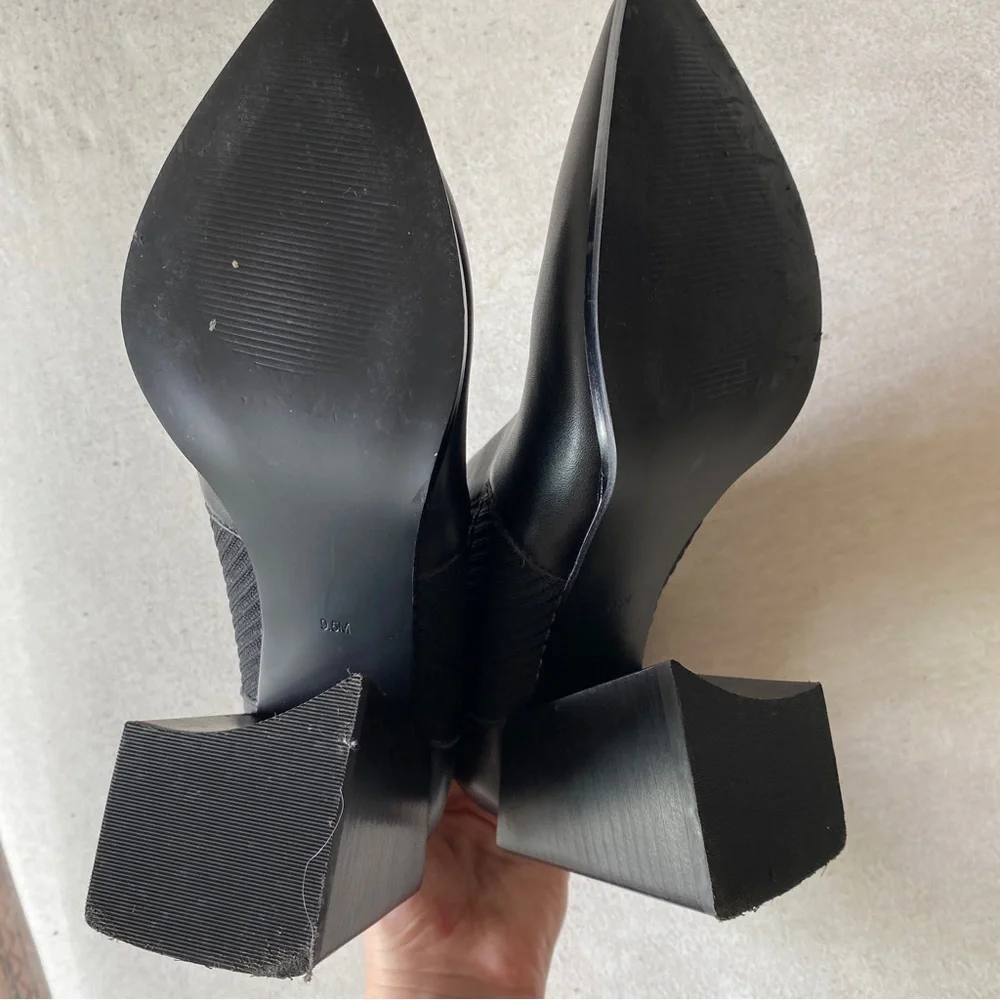 Steve Madden Black Heeled Boots - Picture 7 of 8
